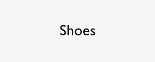black shoes text on an off white background