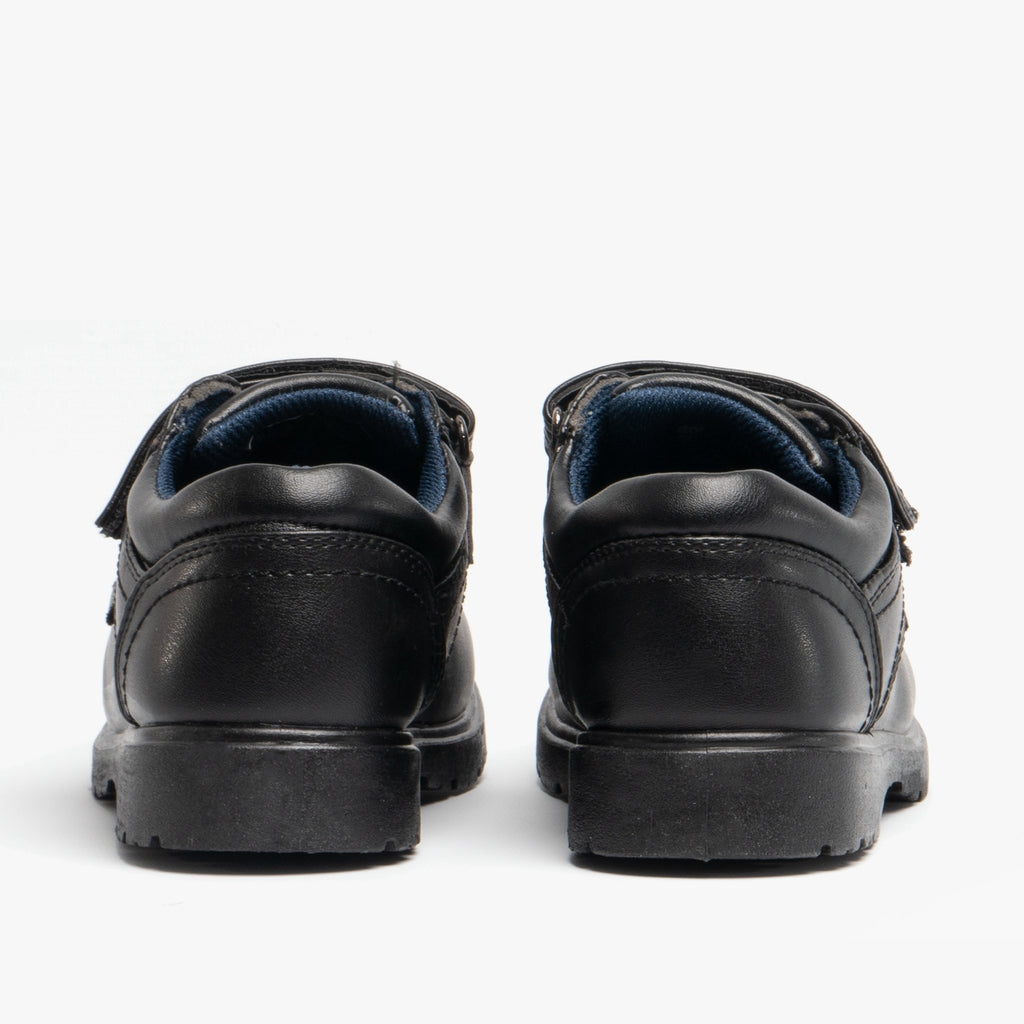 US Brass MARVIN Boys Velcro Bar Casual School Shoes Black