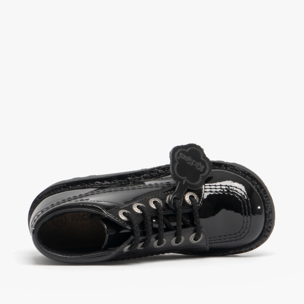 Kickers KICK HI Kids Patent Leather Boots Black
