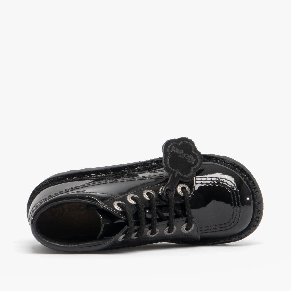 Kickers KICK HI Kids Patent Leather Boots Black