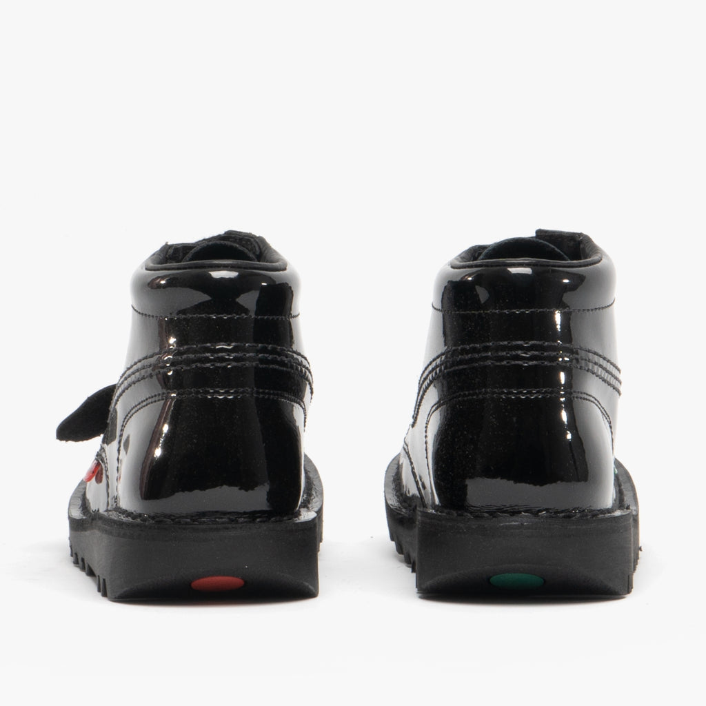 Kickers KICK HI Kids Patent Leather Boots Black