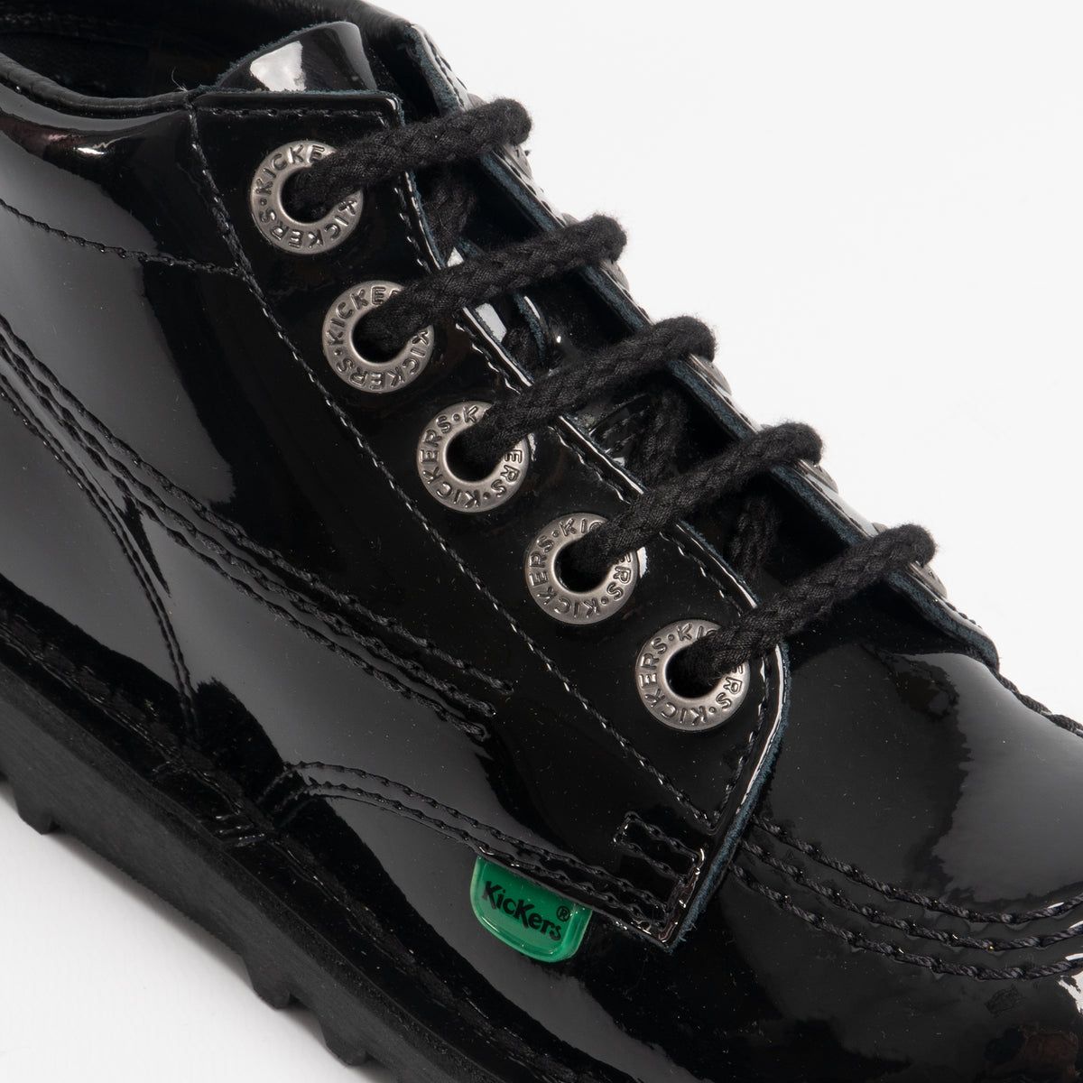 Kickers KICK HI Kids Patent Leather Boots Black