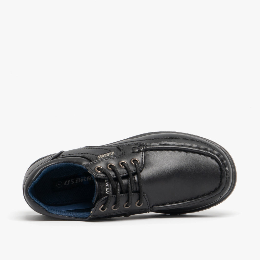 US Brass STUBBY Boys Lace-Up Casual Shoes Black