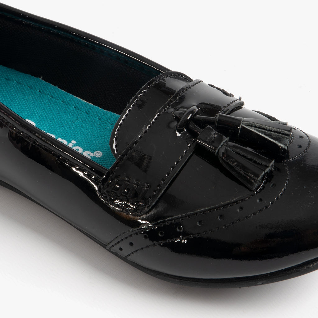 Hush Puppies ESME Girls Leather School Shoes Black