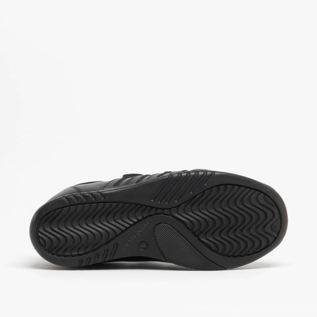 Hush Puppies JOSH Boys Leather School Shoes Black