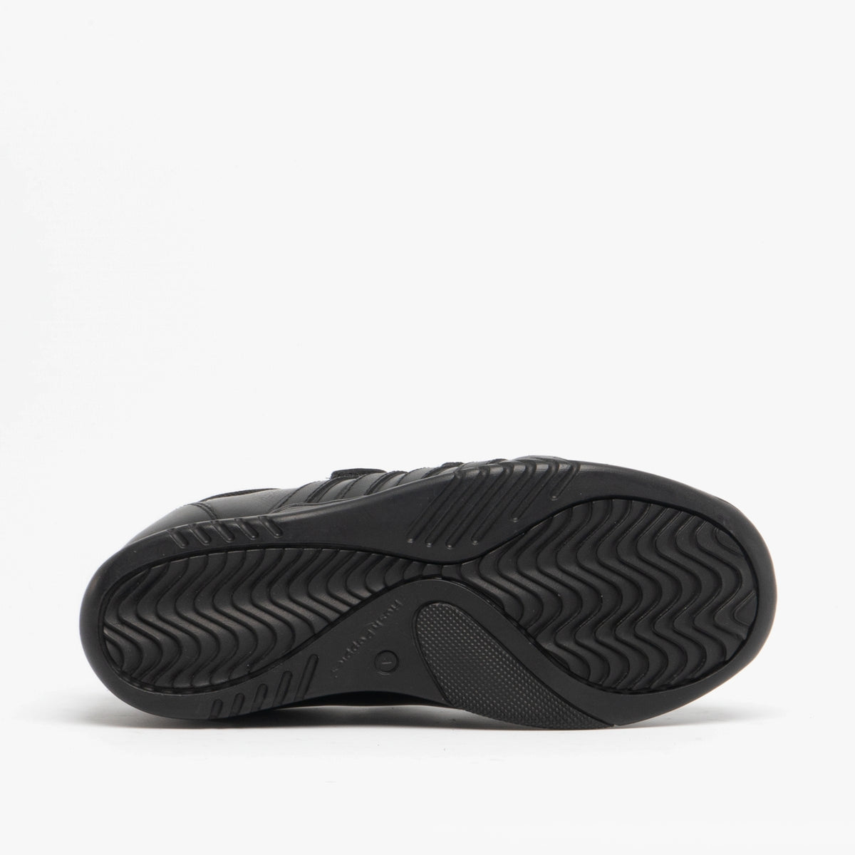 Hush Puppies JOSH Boys Leather School Shoes Black