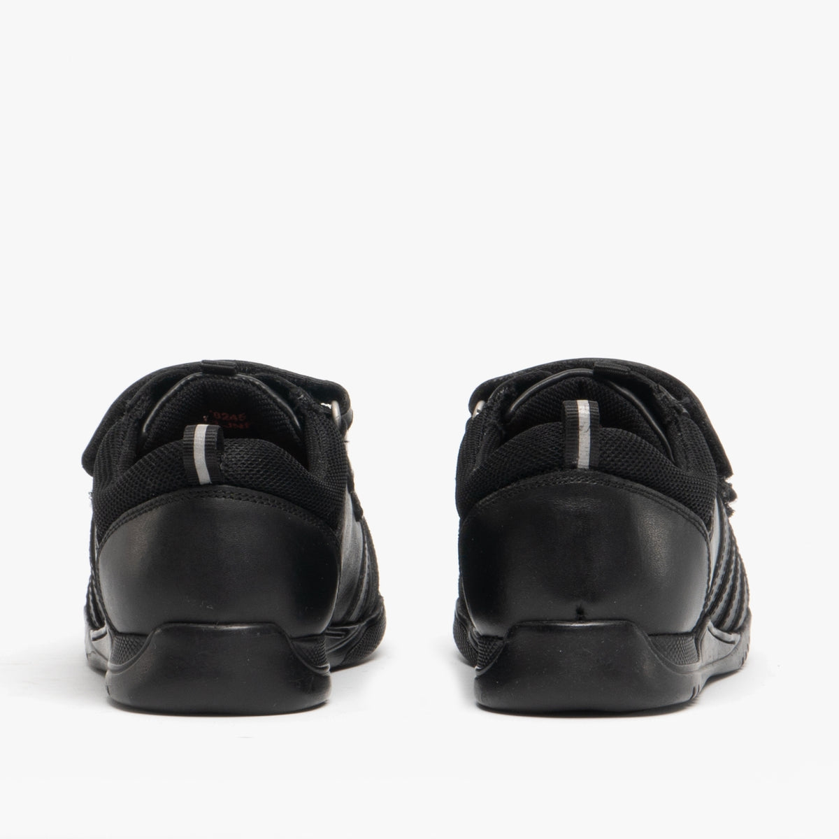 Hush Puppies JOSH Boys Leather School Shoes Black