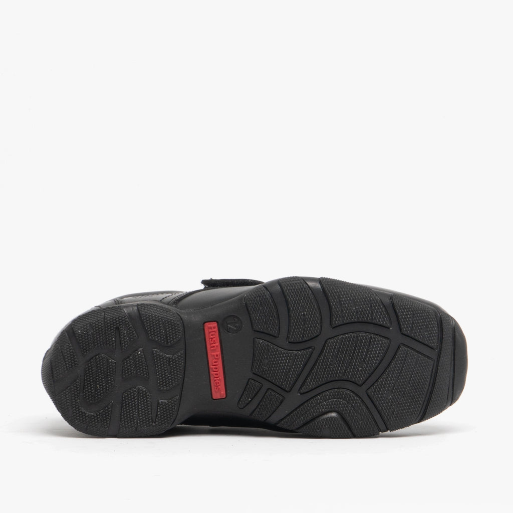 Hush Puppies FREDDY 2 Boys Leather School Shoes Black