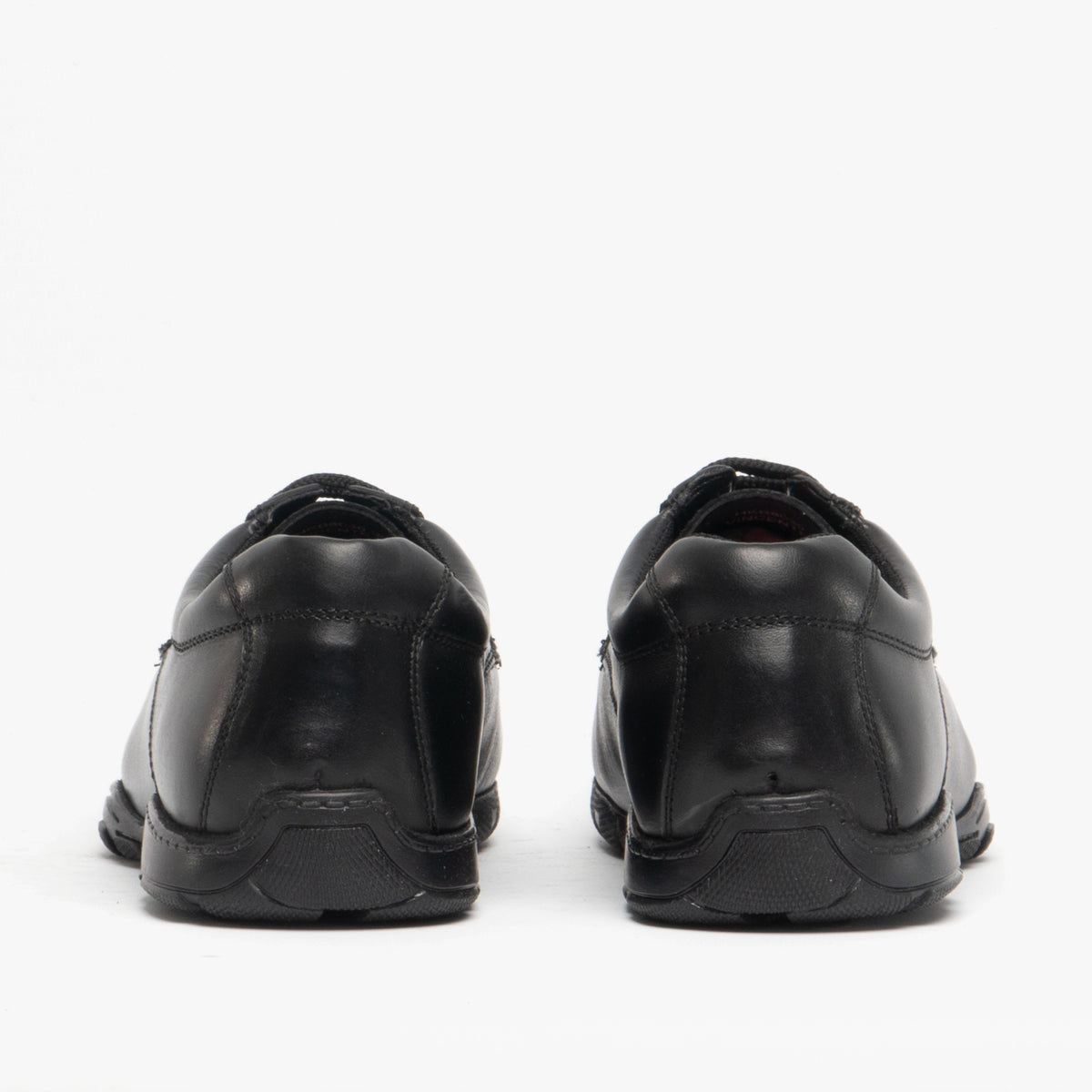 Hush Puppies VINCENTE Boys Leather Derby School Shoes Black