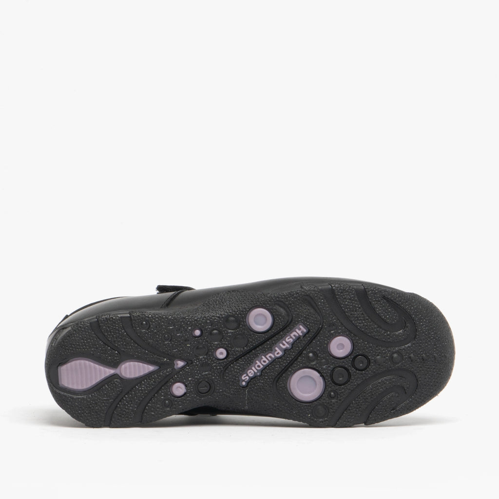 Hush Puppies CLARE Girls Leather School Shoes Black