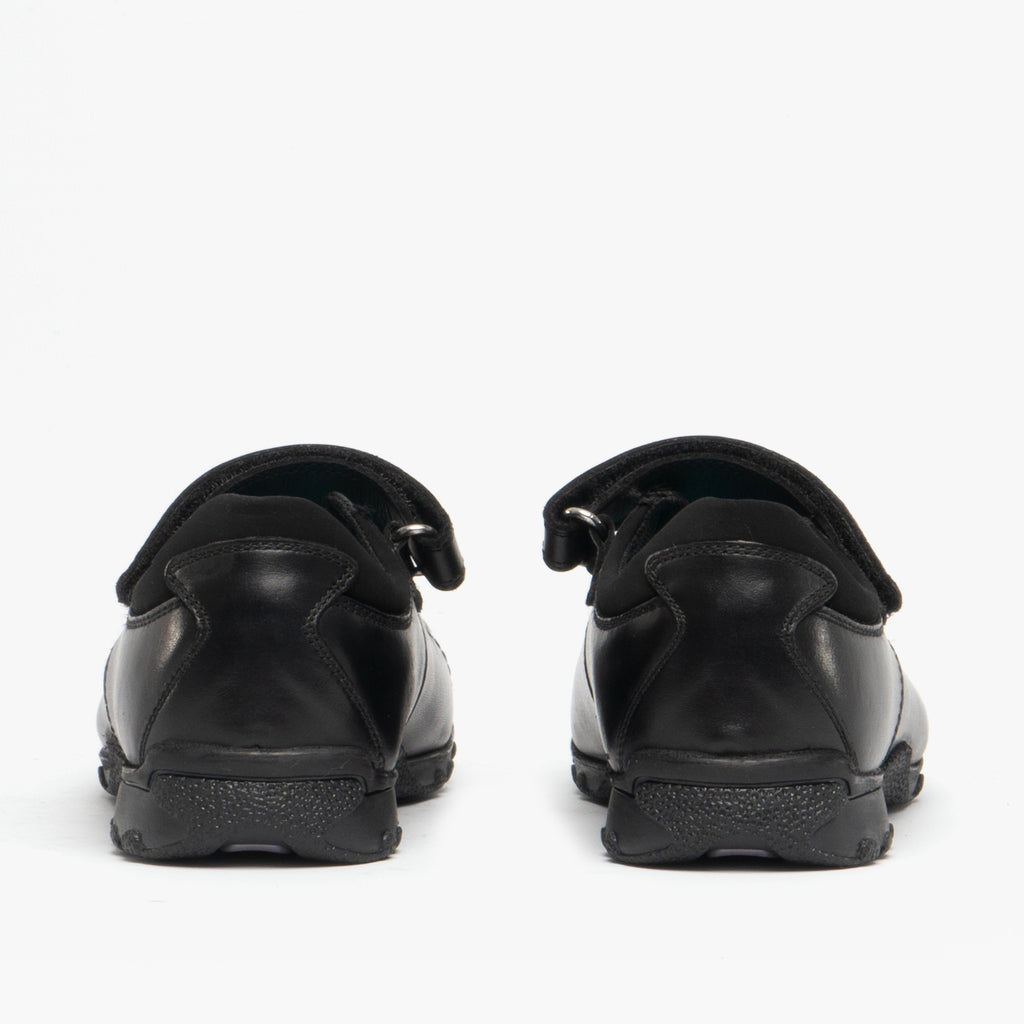 Hush Puppies CLARE Girls Leather School Shoes Black