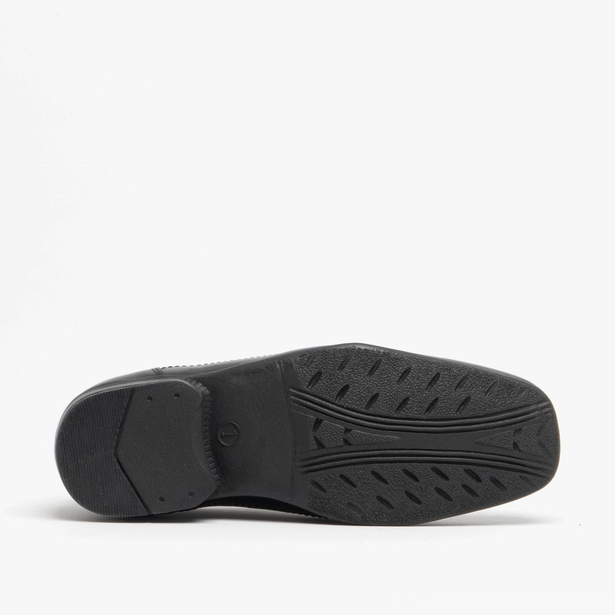 Roamers RONNY Boys Leather Slip On Shoes Black