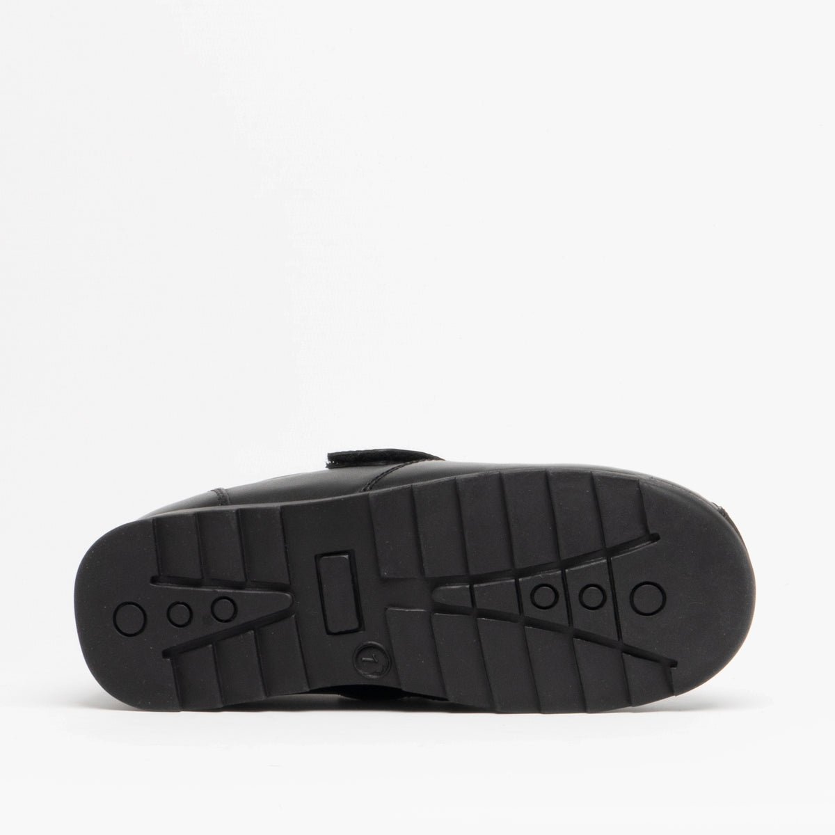 Roamers GENERALS Boys Leather Touch Fasten Shoes Black