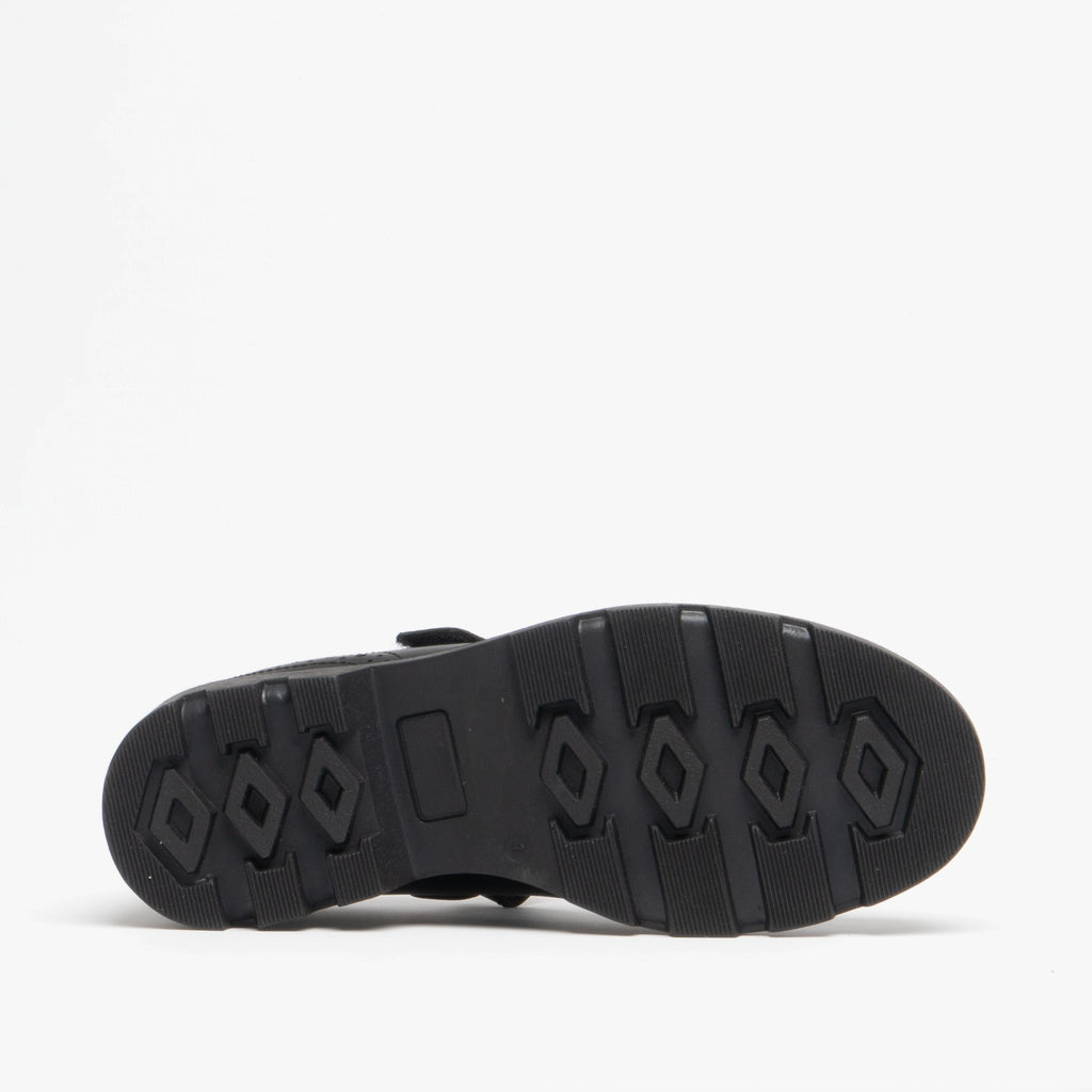 Roamers SABINA Girls Leather Touch Fasten Mary Jane Shoes Black