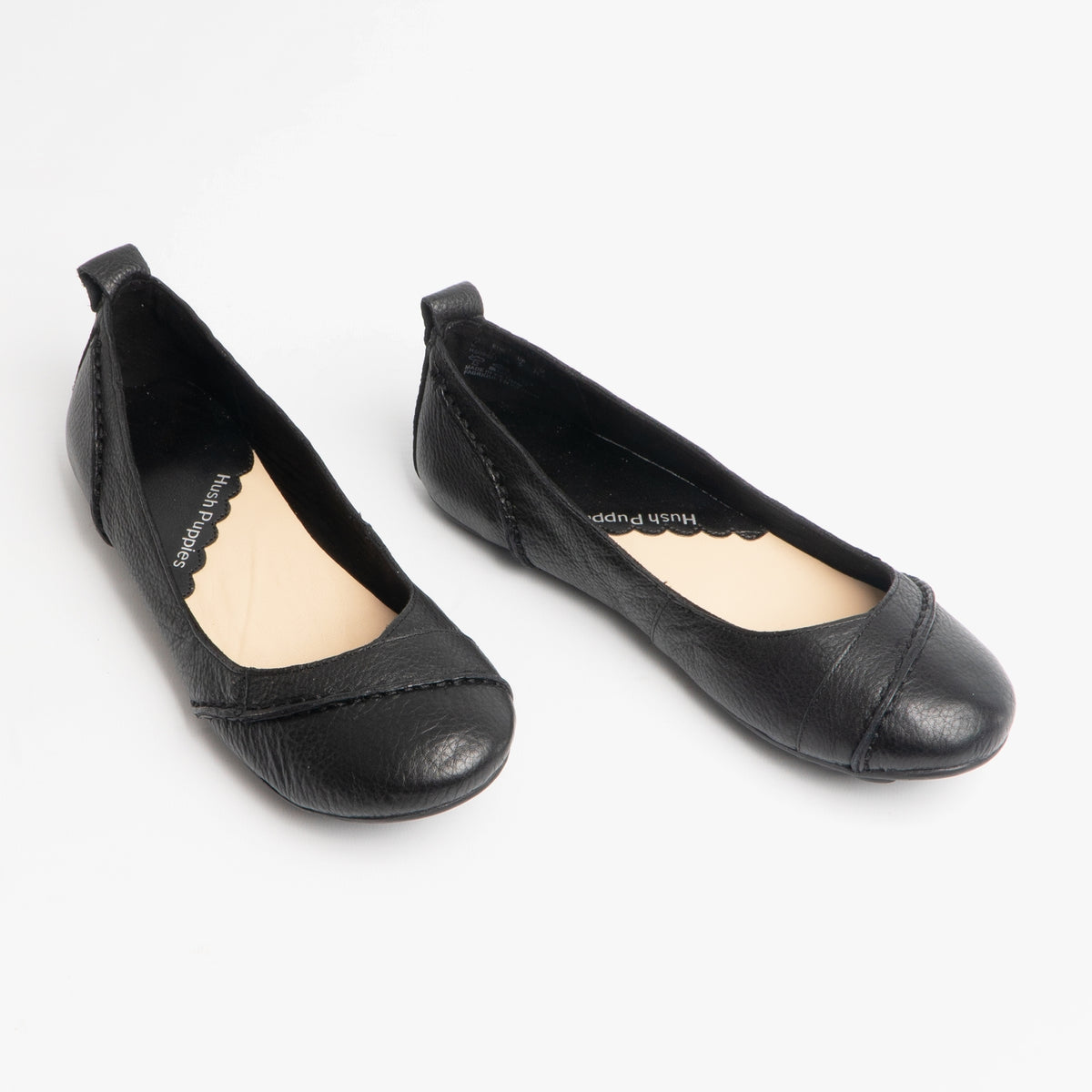 Hush Puppies JANESSA Womens Leather Casual Shoes Black