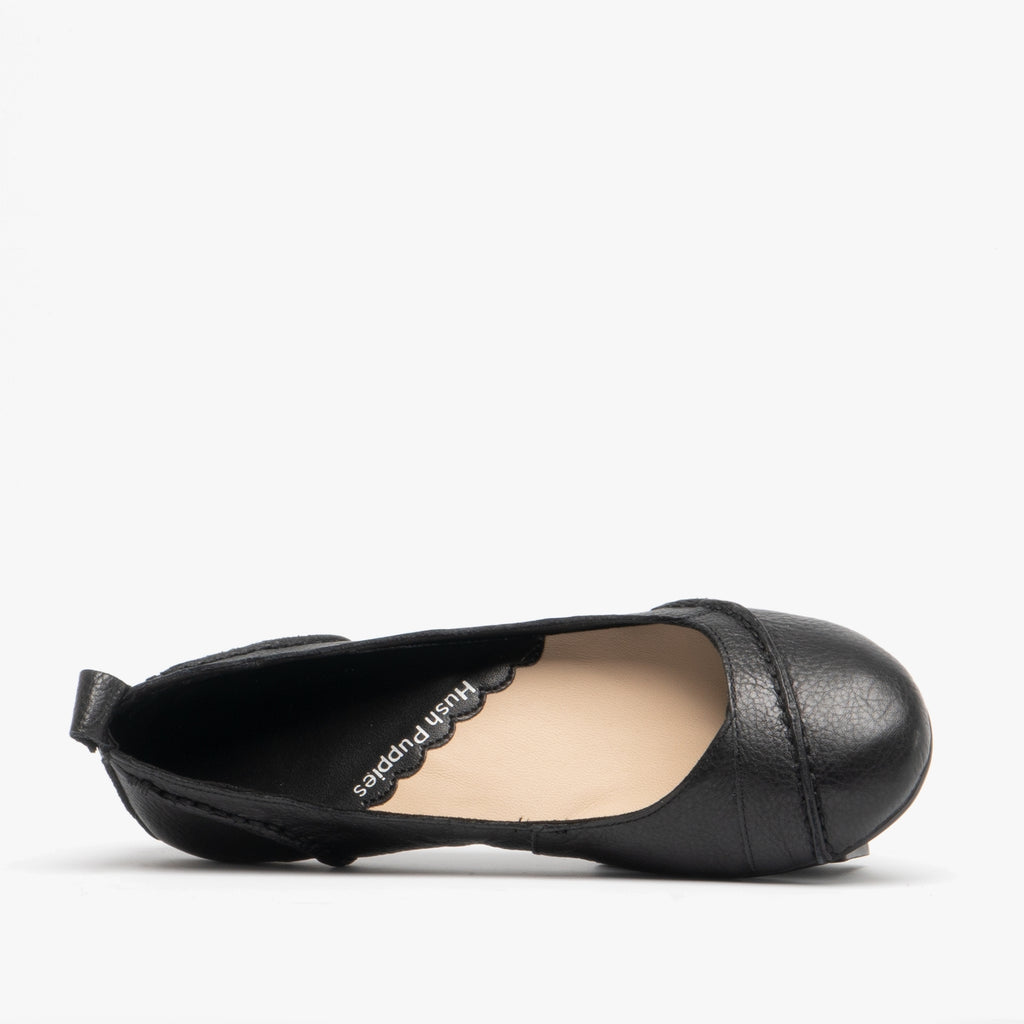 Hush Puppies JANESSA Womens Leather Casual Shoes Black