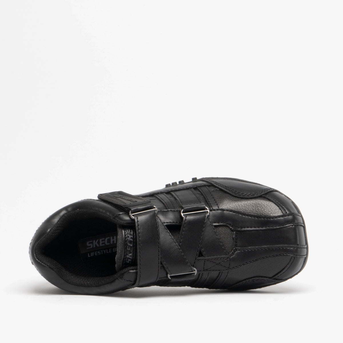 Skechers 91664L/BBK URBANTRACK II RAGE Boys Touch Fasten School Shoes Black