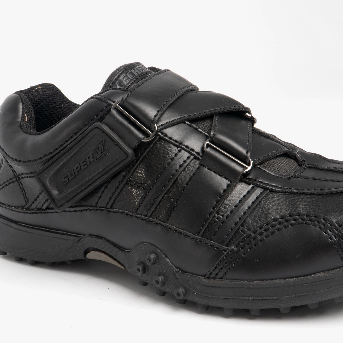 Skechers 91664L/BBK URBANTRACK II RAGE Boys Touch Fasten School Shoes Black