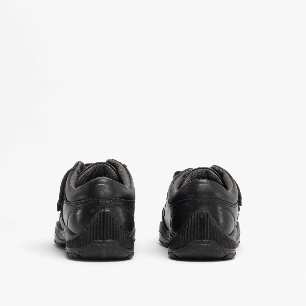 Roamers JEROME Boys Leather Touch Fasten Shoes Black