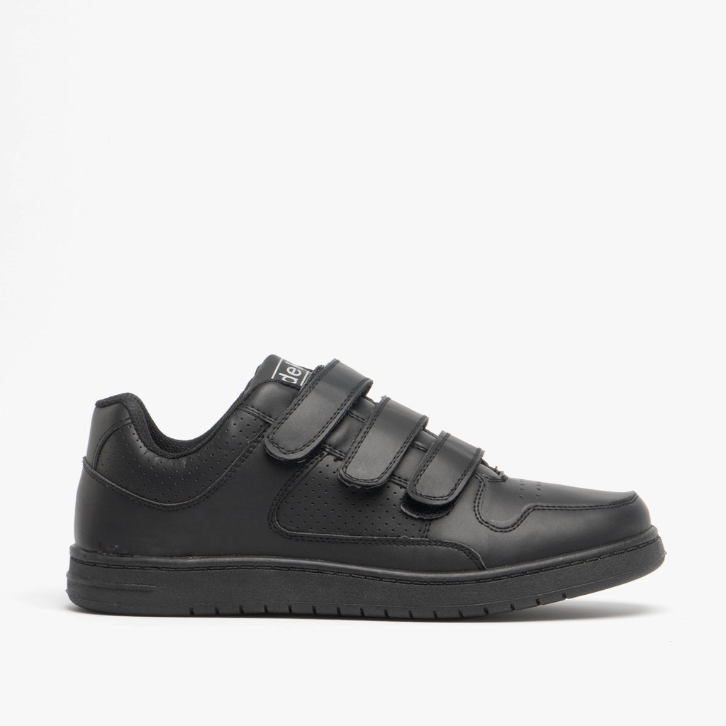 DEK CHARING CROSS Mens Triple Velcro Trainers Black