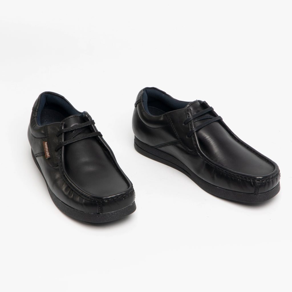 Base London EVENT Mens Leather Moccasin Shoes Black