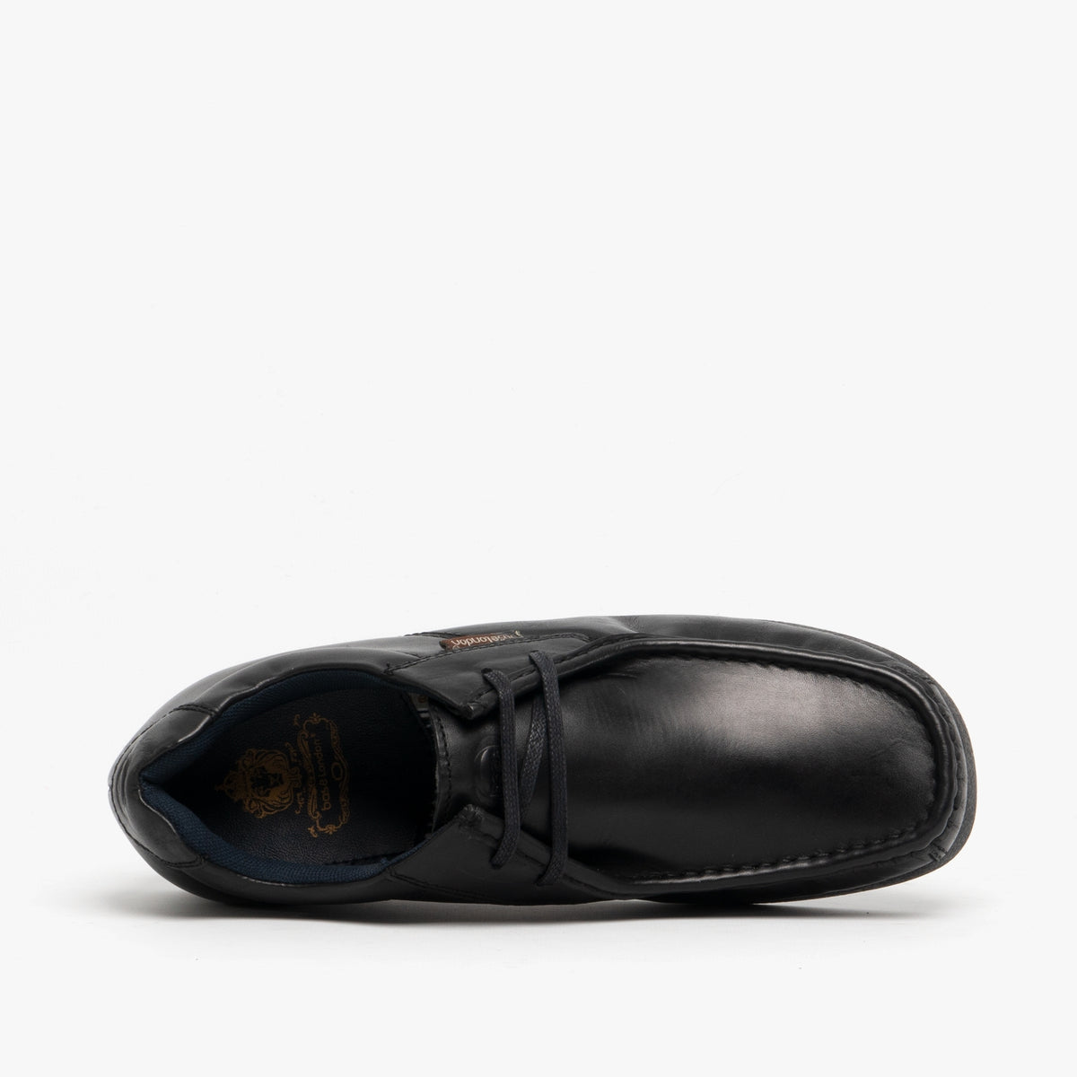 Base London EVENT Mens Leather Moccasin Shoes Black
