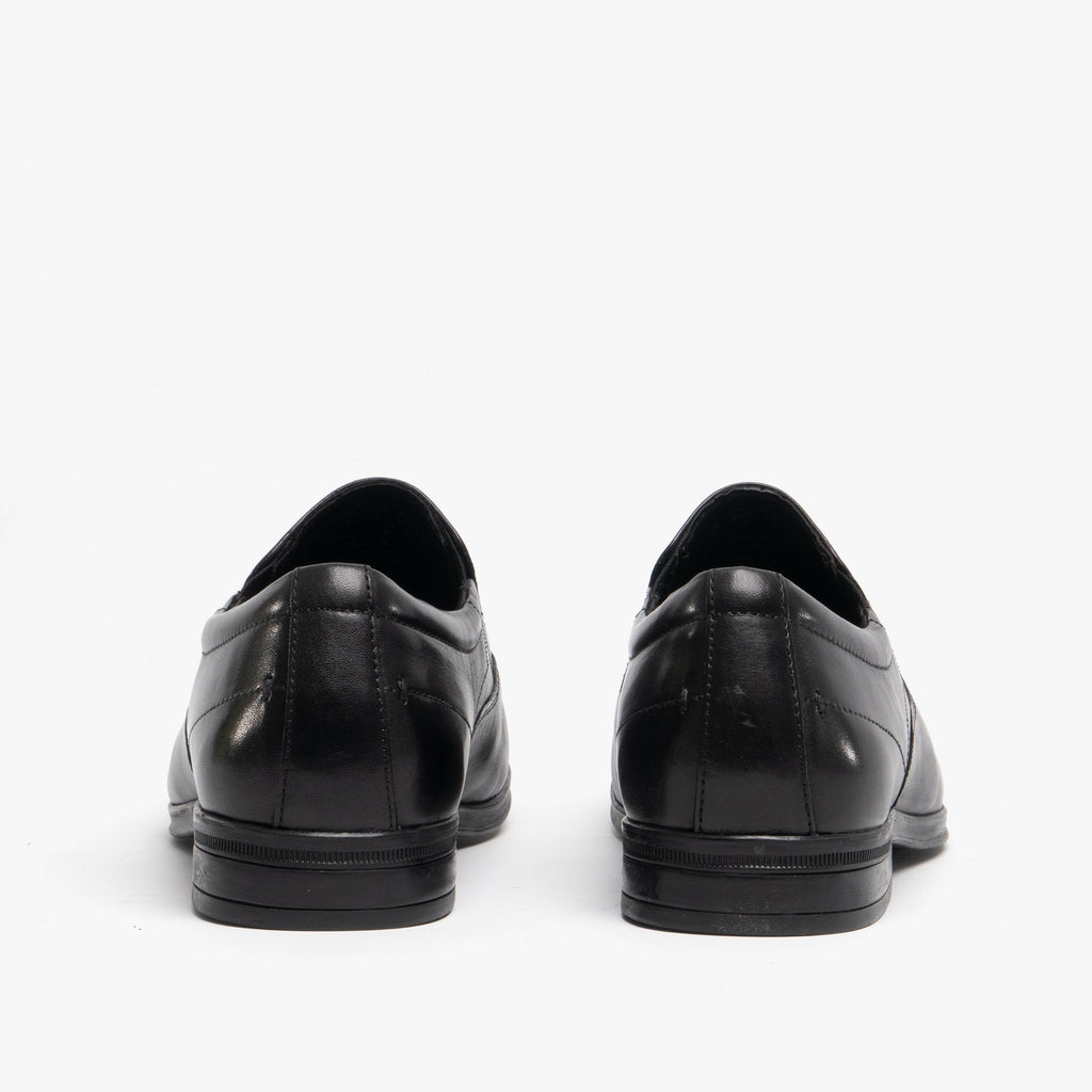 Hush Puppies BILLY Mens Leather Slip On Shoes Black
