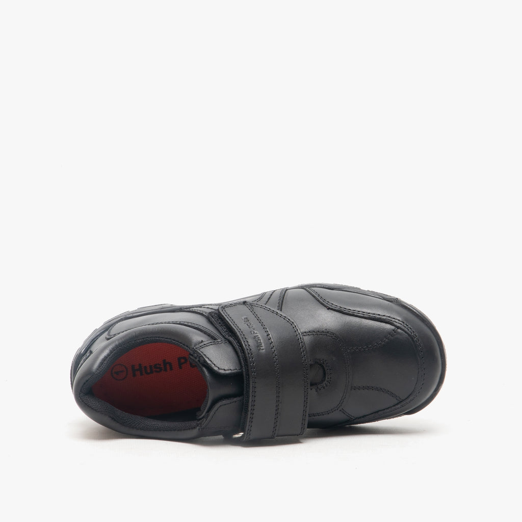 Hush Puppies ARLO Boys Leather School Shoes Black