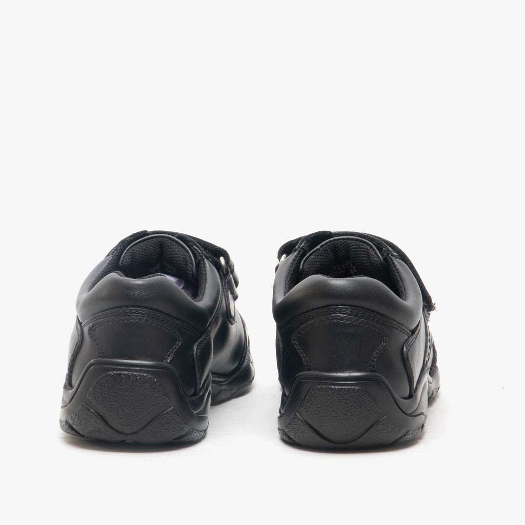 Hush Puppies ARLO Boys Leather School Shoes Black