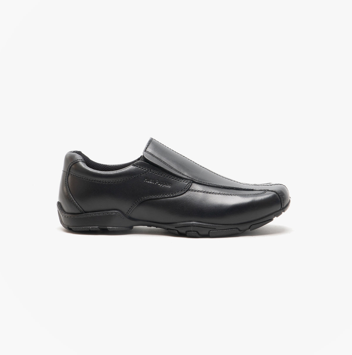 Hush Puppies ELIJAH Boys Leather School Shoes Black