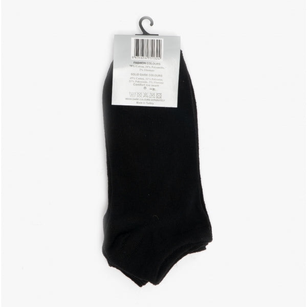 Shuperb Mens 3 Pack Of Trainer Socks Black: One Size