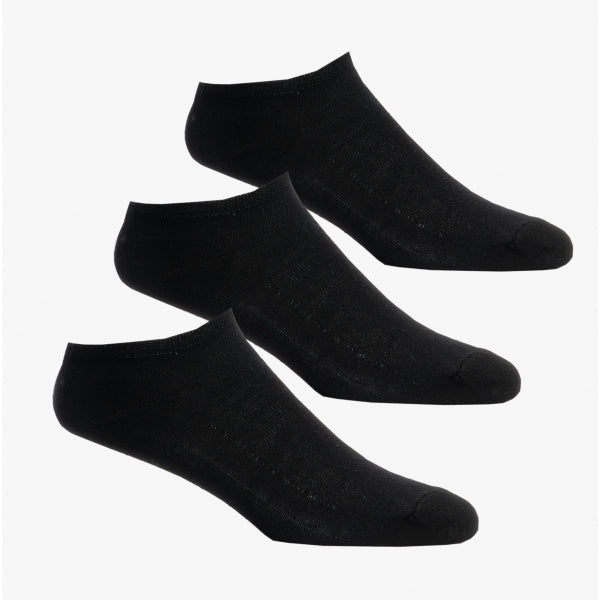 Shuperb Mens 3 Pack Of Trainer Socks Black: One Size