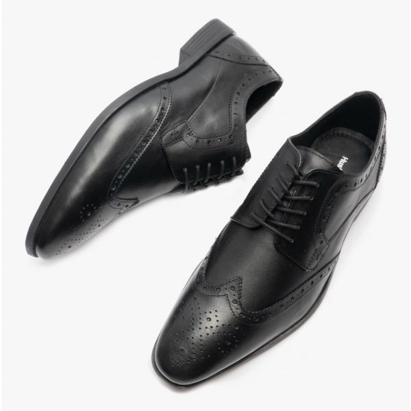 Hush Puppies ELLIOT BROGUE Boys Leather Lace Up Shoes Black