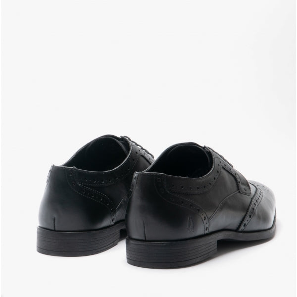 Hush Puppies ELLIOT BROGUE Boys Leather Lace Up Shoes Black