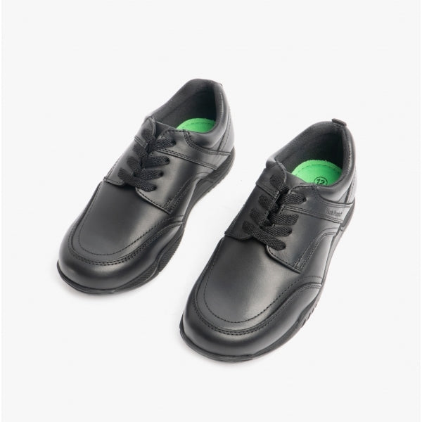 Hush Puppies HARVEY SENIOR Boys Leather School Shoes Black