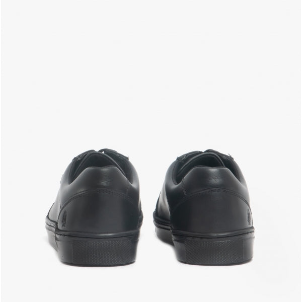 Hush Puppies SAM Boys Leather School Shoes Black