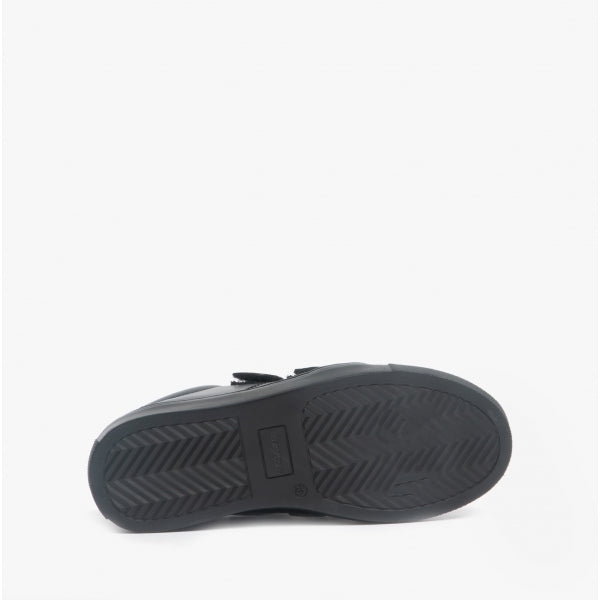 Hush Puppies SANTOS Boys Leather School Shoes Black