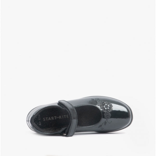 Start-Rite WISH Girls Leather Mary Jane School Shoes Patent Black