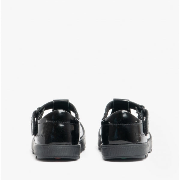 Kickers 116226 PLUNK MJ Girls School Shoes Black Patent