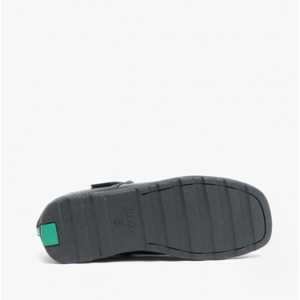Kickers 115177 FRAGMA T-BAR Girls School Shoes Patent Black