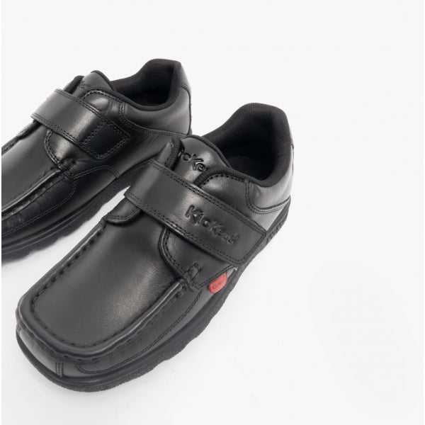 Kickers 114862 FRAGMA STRAP Boys School Shoes Black