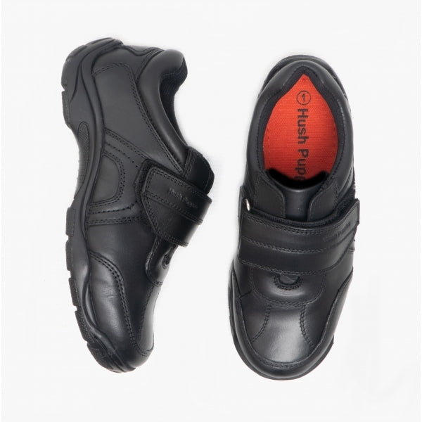 Hush Puppies ARLO Boys Leather School Shoes Black