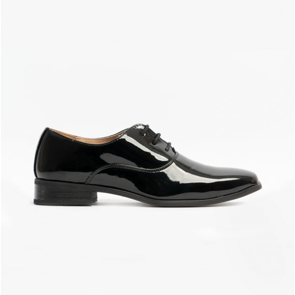 Goor ROONEY JNR Boys Oxford Dress Shoes Black Patent