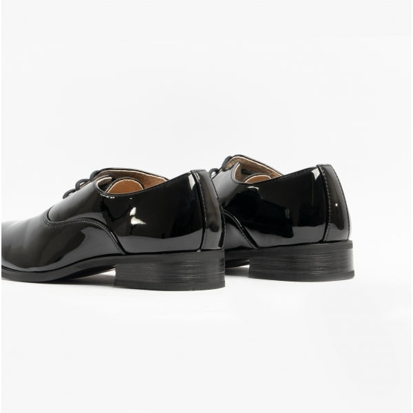 Goor ROONEY JNR Boys Oxford Dress Shoes Black Patent