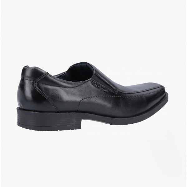 Hush Puppies BRODY Mens Leather Slip On Shoes Black