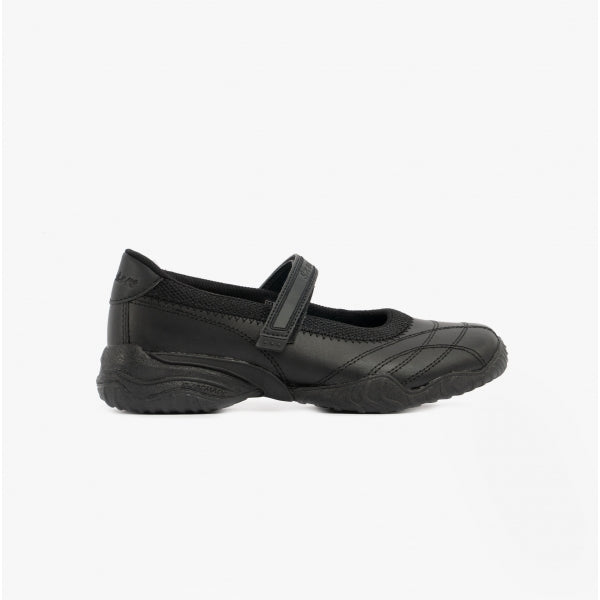 Skechers 81264L/BLK VELOCITY POUTY Girls Leather School Shoes Black