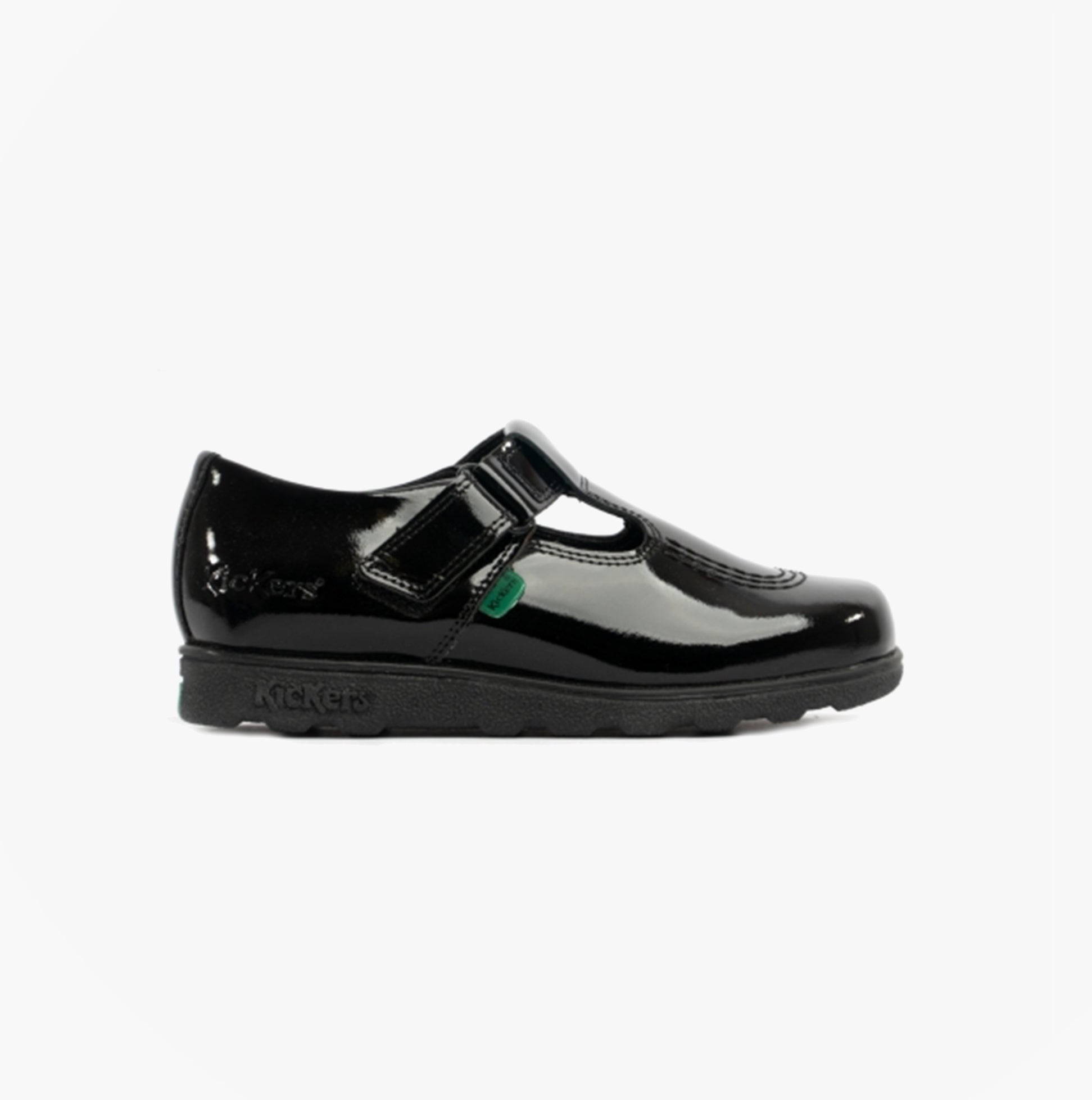 Kickers Femmes Chaussures École Travail Fragma Barre en T Boucle Noir Kickers Femmes Chaussures École Travail Fragma Barre en T Boucle Noir