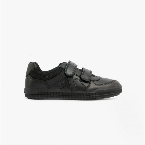 GEOX ARZACH Boys Touch Fasten School Shoes Black