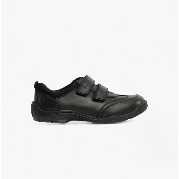 Hush Puppies ALEC Boys Leather School Shoes Black