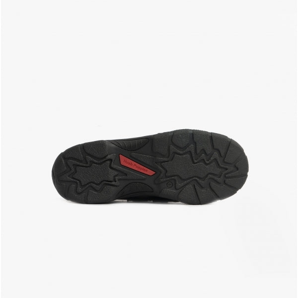 Hush Puppies ALEC Boys Leather School Shoes Black
